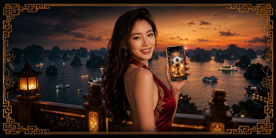 Cổ động viên xem cá cược bóng đá tại bãi biển Hạ Long trong buổi chiều